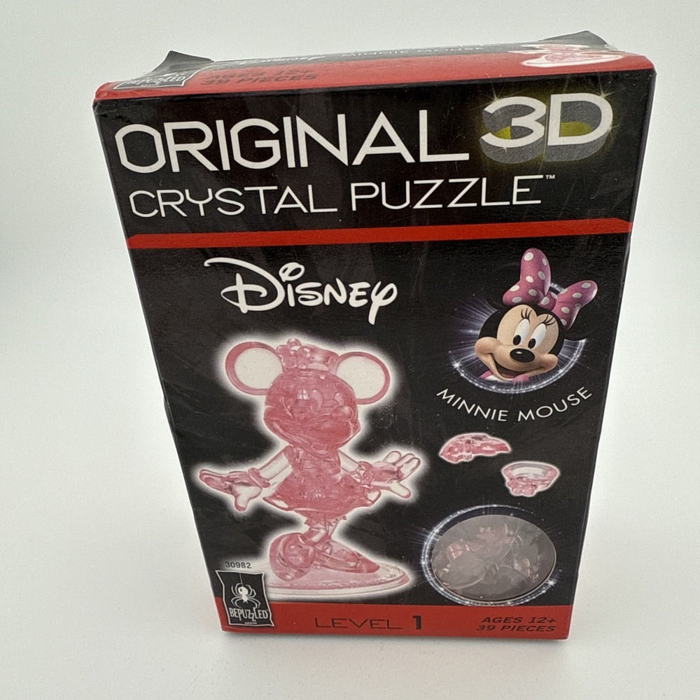 Disney Minnie Mouse‎ 39 Piece Original 3D Crystal Puzzle Pink 30982